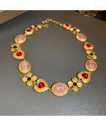 Copper Inlaid Rhinestone Necklace - $23.51 CAD