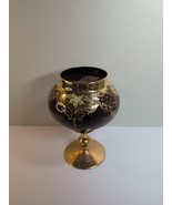 Antique Ardalt Victorian Bohemian purple glass footed Missing Lid - $451.42 MXN