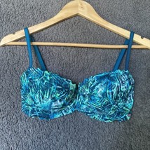 Victoria Secret Date Push Up Teal Blue Print Multiway Padded Underwire Bra 32DD - £14.54 GBP