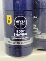 3 Nivea Men Body Shaving Maximum Hydration Protecting Shave Stick 2.5 oz - £16.11 GBP