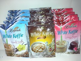 Cap Luwak White Koffie 3 Variant (French Vanila, Caramel &amp; Mocca Rose), ... - £50.75 GBP