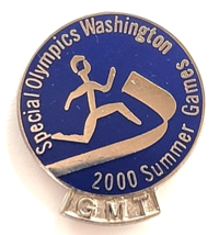2000 Special Olympics Washington GMT Pin Summer Games Enamel Runner Blue... - $12.99