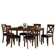 Cosmic Homes 7 Pc Dining Room Table &amp; Chairs Set for 6 | Solid Wood Dinn... - £615.73 GBP
