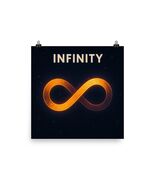 Infinity Symbol Poster - Glowing Cosmic Loop Space Wall Art Inspirational - $17.50+
