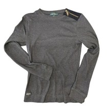 Lauren Ralph Lauren Gray Long Sleeve Suede Patch Shirt Women&#39;s Top Size XS - $12.17