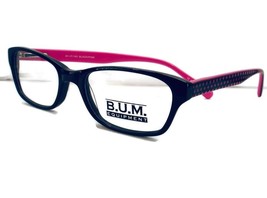 BUM Equipment Bright Black Pink Women Eyeglasses Frames 51-17-140 - £62.27 GBP