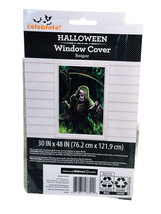 Halloween window cover grim reaper 30&quot; x 48&quot; party decor haunted house - $6.81