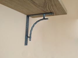  hand forged iron metal shelf  mantle brackets shelving storage support ... - £25.81 GBP