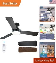 Quiet 42in Ceiling Fan with Remote &amp; Dimmable LED Light - Perfect for Be... - $89.99