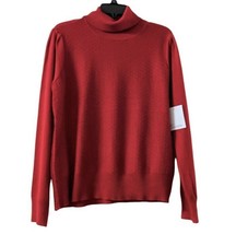 89th &amp; Madison Womens Jester Red Turtleneck Lightweight Knit Sweater Size L NWT - £22.21 GBP
