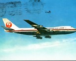 Vintage 1970 Japan Airlines JAL Boeing B-747 Jet Courier Aerial View Pos... - $14.80