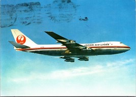 Vintage 1970 Japan Airlines JAL Boeing B-747 Jet Courier Aerial View Postcard - £11.64 GBP