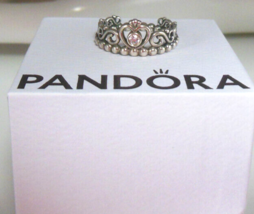 Pandora Stamped S925 ALE 52 Princess Tiara Crown Ring Size 6 - £35.05 GBP
