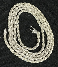Sterling Silver 925 Italy Rope Chain 30” 25 Grams - £75.93 GBP