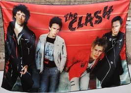 The Clash Band 1 Flag Banner Cloth Poster Punk Cd Lp - £15.98 GBP