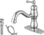 Single Handle, One Hole, Deck-Mounted Bathroom Sink Faucet In Polished C... - $69.98