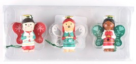 Wondershop Trend Trim 3 ct Mini Wooden Angel Ornaments NEW - $55.21 MXN