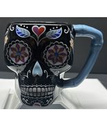Halloween Day Of The Dead 16 Oz Black Coffee Cup 3D Mug Día De Los Muertos - $16.82