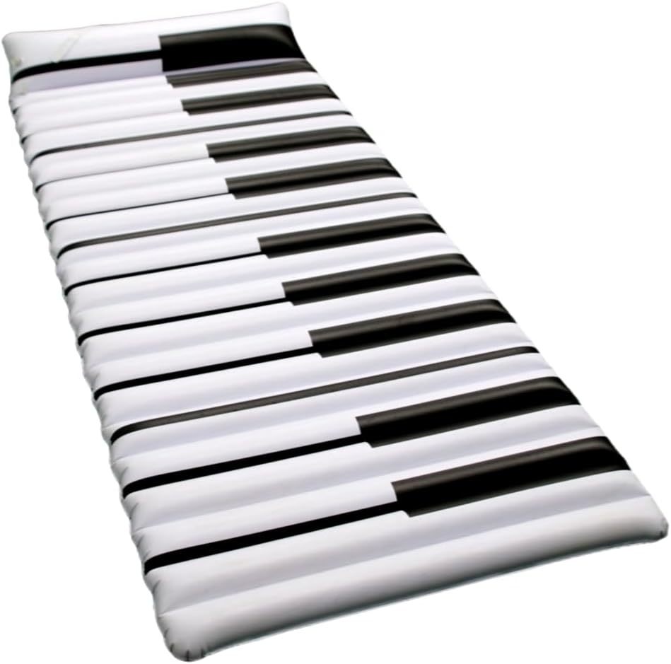 Roll Up Inflatable Pool Float Lounger For Adults, 70&quot;X33&quot; Xl, Music Pian... - $44.92