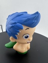 Bubble Guppies Gil Action Figure Blue Hair Rubber Bath Toy - £4.55 GBP