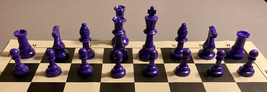 Basic Club 17 Piece Half Chess Set Purple 2 Queens - £12.23 GBP