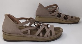 Naot Womens Yarrow Leather Wedge Gladiator Sandals Size 42 US 11/11.5 Nubuck - £38.10 GBP