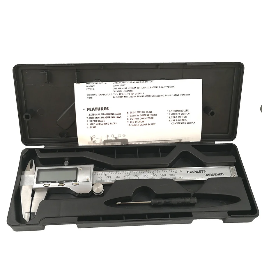Digital vernier caliper Stainless steel caliper  0-150MM 6 inch 0.01mm d... - $223.16