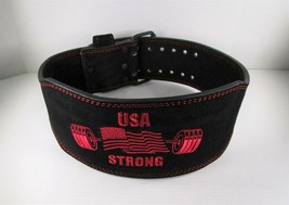 Powerlifting &amp; Weight Lifting Belt, 6&quot; Suede Leather, 4&quot; Taper x 7mm Thi... - $58.00