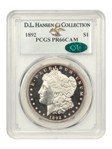 1892 $1 PCGS/CAC Proof 66 Cam Ex: D.L. Hansen - $29,856.60