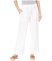 NEW ANNE KLEIN WHITE LINEN DRAWSTRING WAIST WIDE LEG PANTS SIZE L $89 - £39.22 GBP