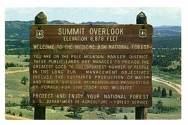 Medicine Bow National Forest Summit Overlook Wyoming Postcard WY - £8.92 GBP