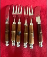 The Palm Tree Restaurant 4  Appetizer forks &amp; 2 Cheese Butter Spreaders - $26.99 CAD