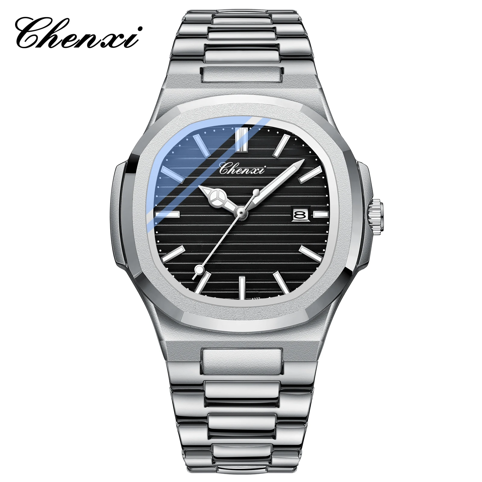 2 luxury stainless steel wristwatch quartz waterproof luminous men watches reloj hombre thumb200