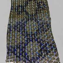 Python Print Showgirl Elaphe Snake Skin Snakeskin Metallic Dots Army Green - $19.88