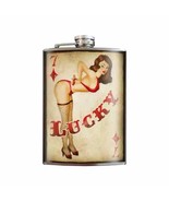 Trixie &amp; Milo 8oz. Liquor Flask: Last Call- Lucky 7 poker, texas hold’em... - $31.99