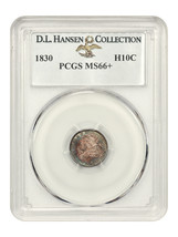 1830 H10C PCGS MS66+ ex: D.L. Hansen - £5,581.10 GBP
