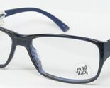 Fabriqué En Italie ALDO B02 BLEU /OR RAYÉ UNIQUE LUNETTES 55-15-140mm - $90.44