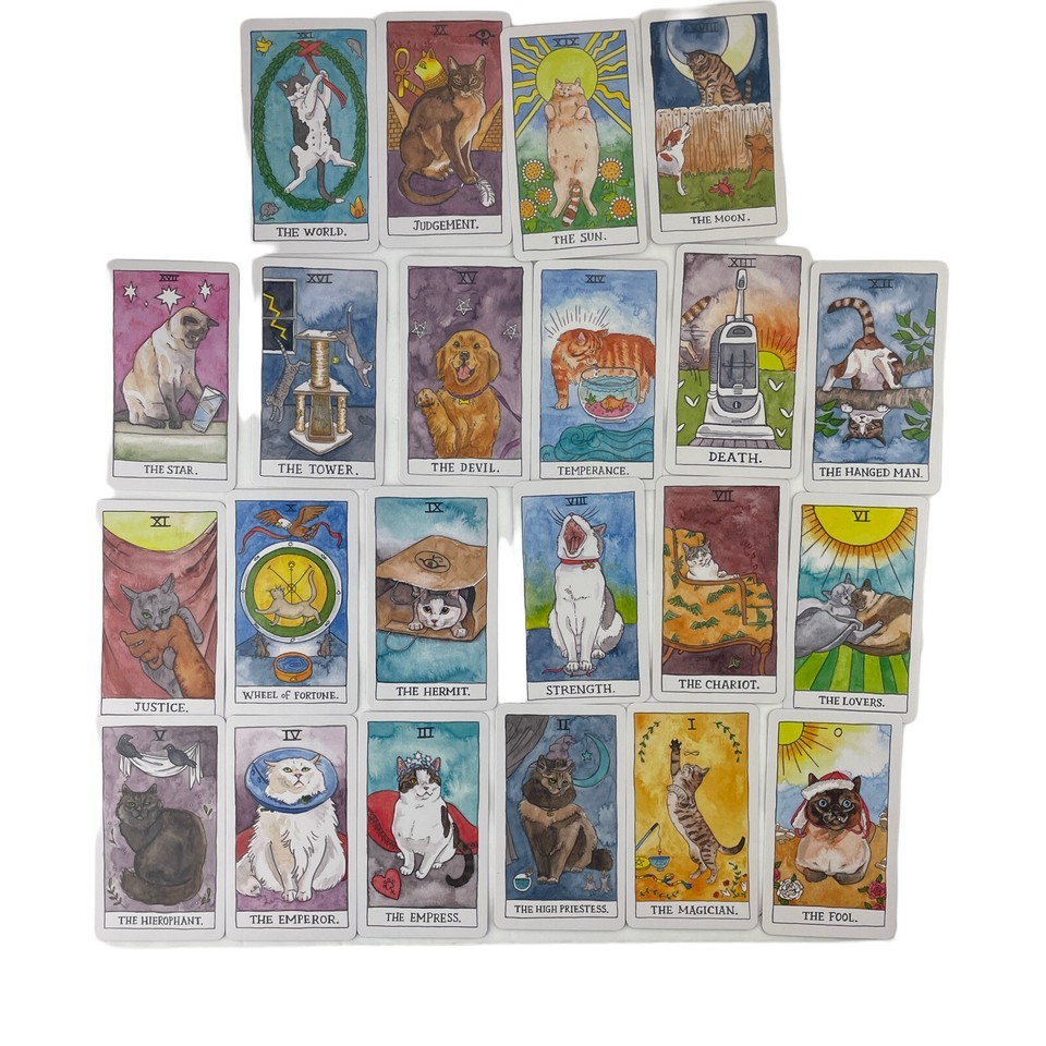 Megan Kott  Cat Tarot Card Deck 78 Cards Guide Book Divination Inspiration Item image 4