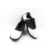 FootJoy GreenJoy Golf Shoes Men 12M Brown White Leather Saddle Soft Spikes - $47.27 CAD