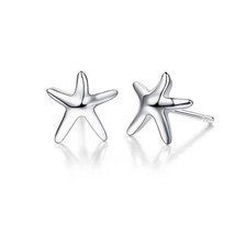 New Arrival Simple Smooth Pentagram Shape Stud Earrings Fashion for Woman Small  - £6.41 GBP
