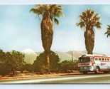 Continental Trailways Bus Passing Mount Baldy California UNP Chrome Post... - £3.84 GBP