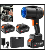 Cordless Handheld Turbo Leaf Blower Powerful Fan + 2 Batteries + Charger... - $65.29