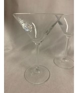 SET OF 4 CLASSIC CLEAR GLASS COCKTAIL MARTINI “UP” GLASSES - £15.56 GBP