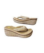 Womens Volatile Island Platform Wedge Flip-Flop Sandals Natural Raffia T... - £17.26 GBP