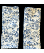 Laura Ashley Aimee Delft Blue Quilted Pillow Shams Set 2 Standard Floral... - $40.35 CAD