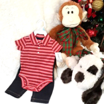 CARTER&#39;S BABY 2pc One pc Top &amp; Pants Set, &quot;BABY BOY&quot; (Size 6M) ~ NEW WIT... - $12.21