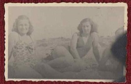 Antique Photo Woman Swimsuits Vintage Beach Rare - $14.04