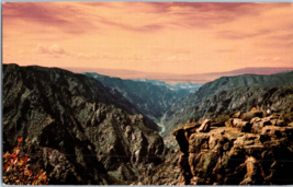 Sunset View of Black Canyon of the Gunnison National Monument Colorado Postcard - £17.90 GBP
