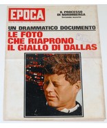 JOHN F. KENNEDY JFK Epoca 1966 italia magazine cover &amp; 8 page article ph... - £6.13 GBP