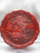 Chinese cinnabar plate &quot;the prince and the phyton&quot; plate ltd edition, nu... - £98.92 GBP